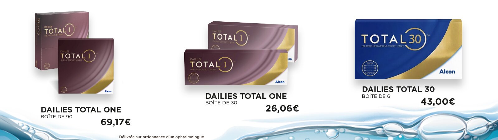 Lentilles de contact Dailies Total One et Dailies Total 30 optique sergent