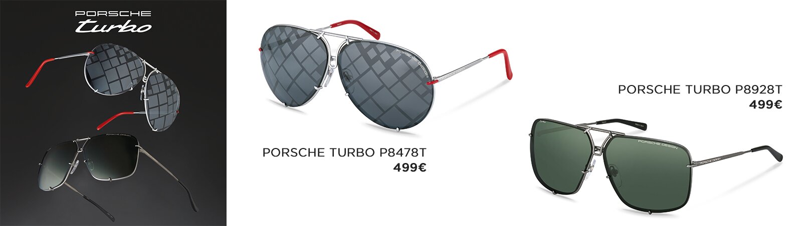 Nouvelles lunettes de soleil Porsche Design Turbo P8478T et P8928T optique sergent