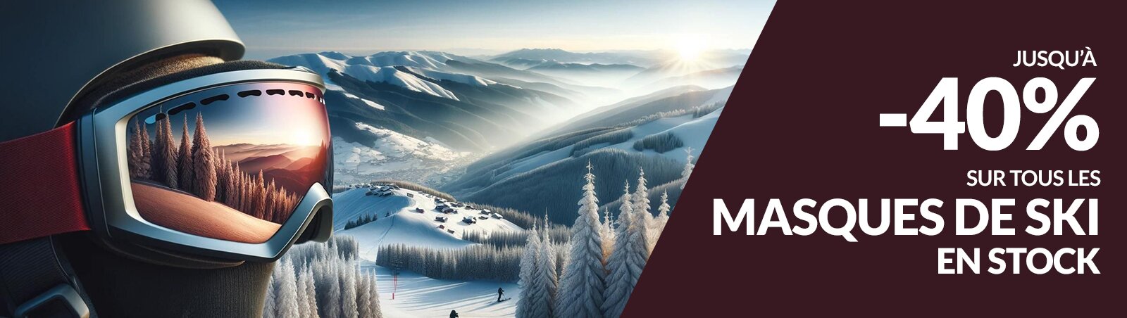 Promotion sur les masques de ski en stock optique sergent